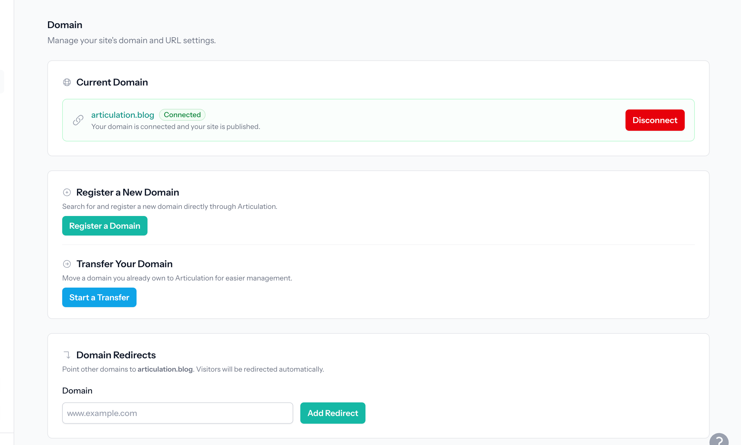 Introducing: Register and Transfer Domains Directly Through Articulation
